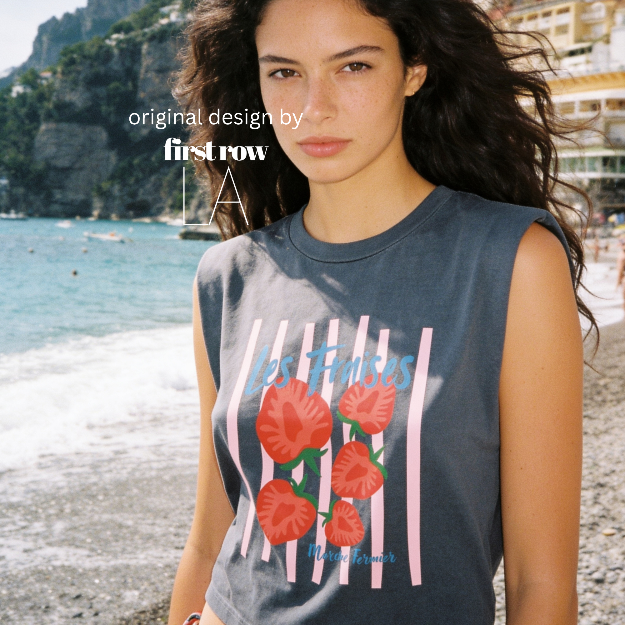Les Fraises Sleeveless Muscle Tee