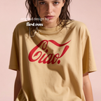 A woman wearing a 'Ciao!' T-shirt.

Original design and copyright by first row LA.
