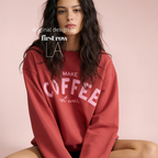 Make Coffee Not War Cotton Sweatshirt