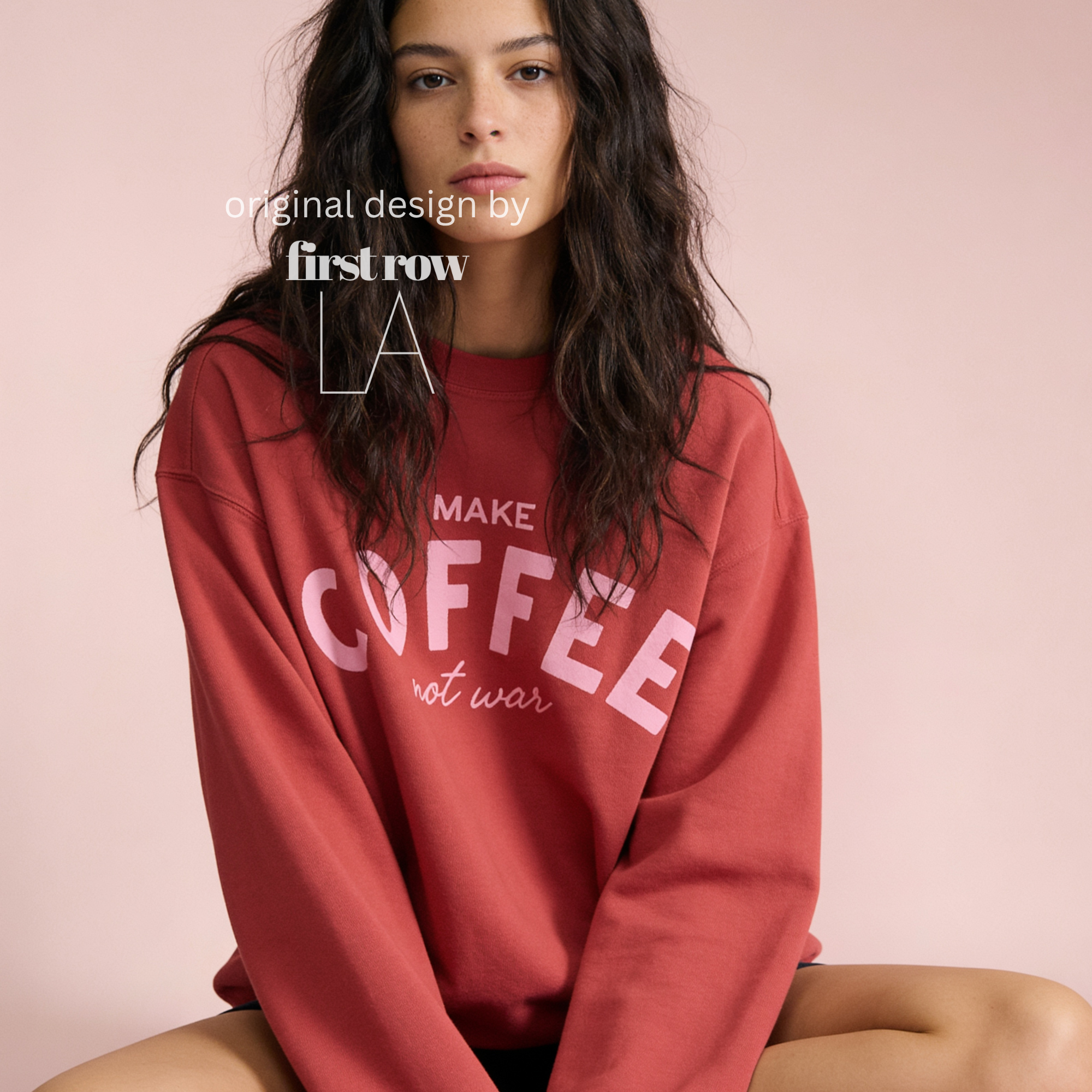 Make Coffee Not War Cotton Sweatshirt