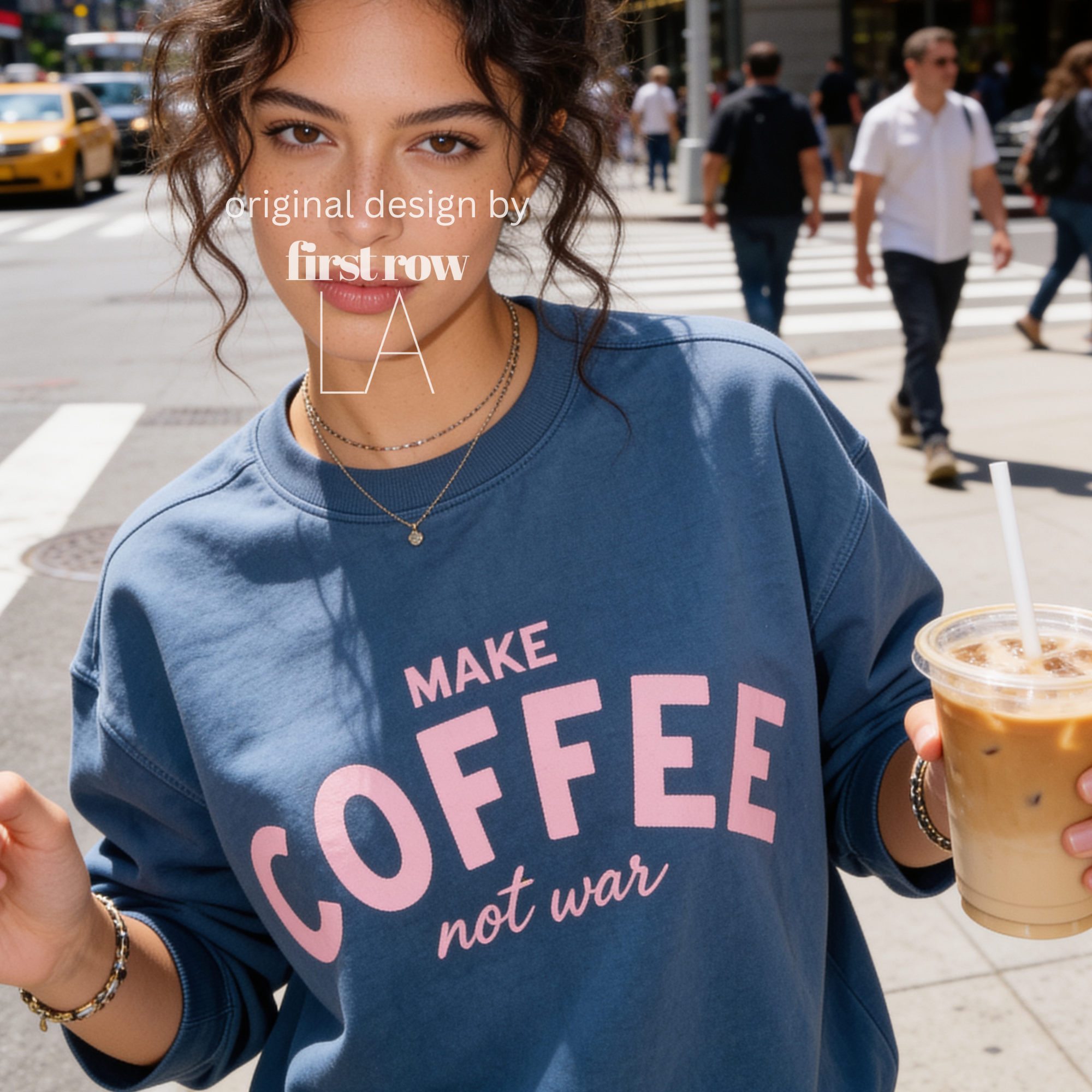 Make Coffee Not War Cotton Sweatshirt