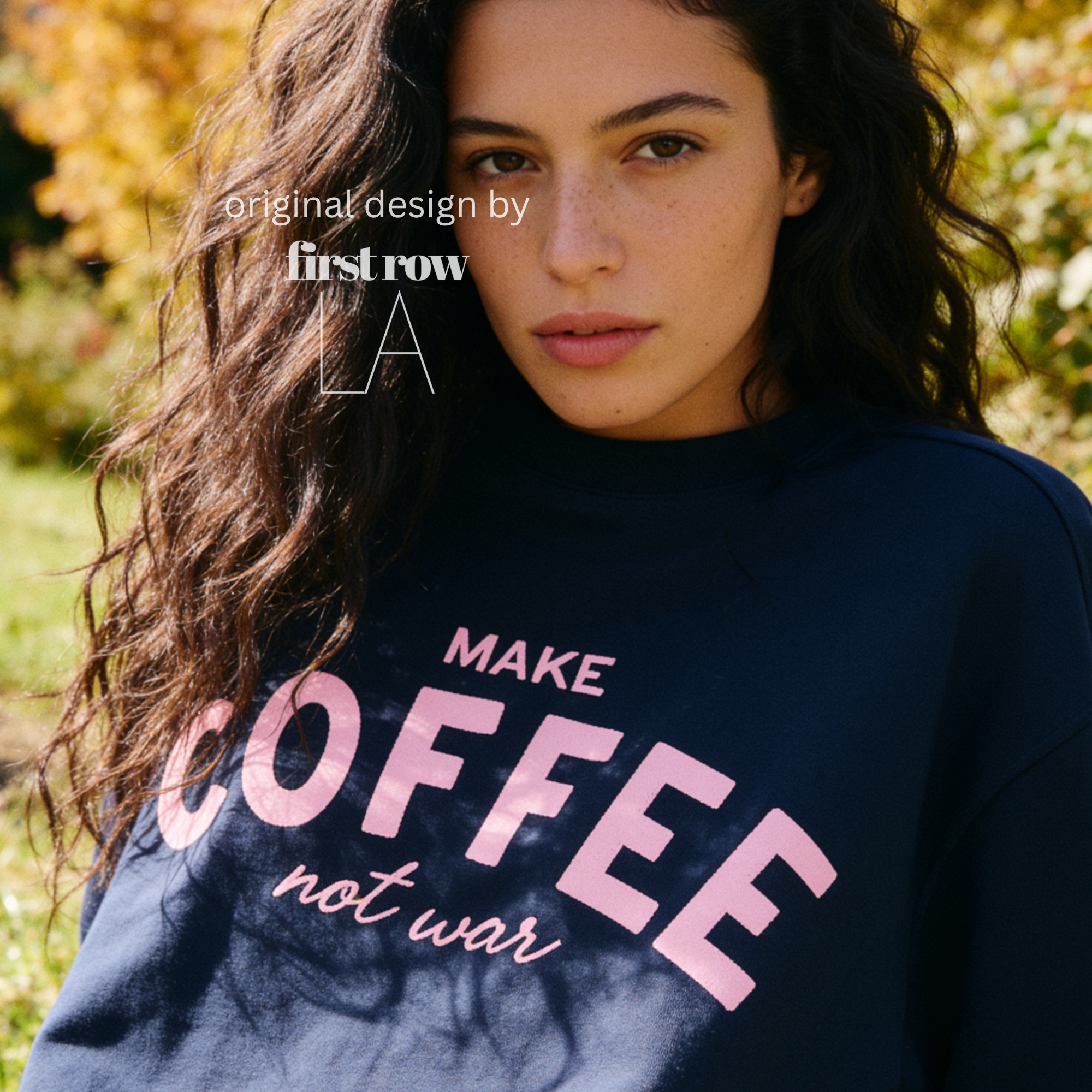 Make Coffee Not War Cotton Sweatshirt