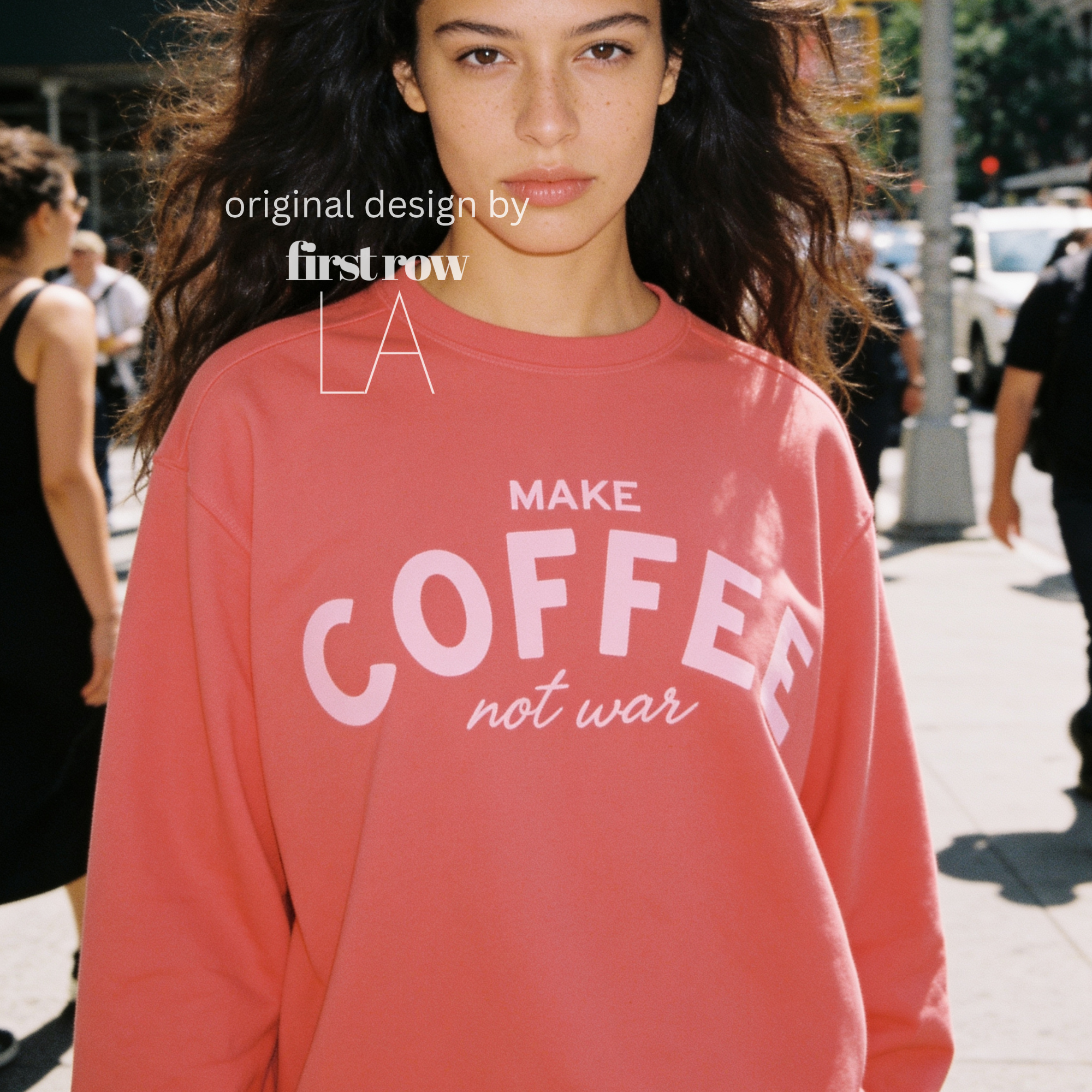 Make Coffee Not War Cotton Sweatshirt