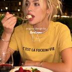Woman wearing C'est la Vie, Cest La Fucking Vie T-Shirt, French Phrase Shirt, Paris Shirt, Paris Vacation, Unisex Shirt, French Quote, Vive La France 