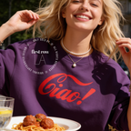 Woman wearing Ciao Italia shirt, Unisex, Sweatshirt, La Dolce Vita Italy Shirt, Old Money Tee, Amalfi Coast, Italian Cocktail, I Love Italy Sweatshirt