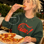 Woman wearing Ciao Italia shirt, Unisex, Sweatshirt, La Dolce Vita Italy Shirt, Old Money Tee, Amalfi Coast, Italian Cocktail, I Love Italy Sweatshirt