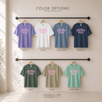 Color options for a CRISPY BACON Society T-shirt.  Original design by first row LA.