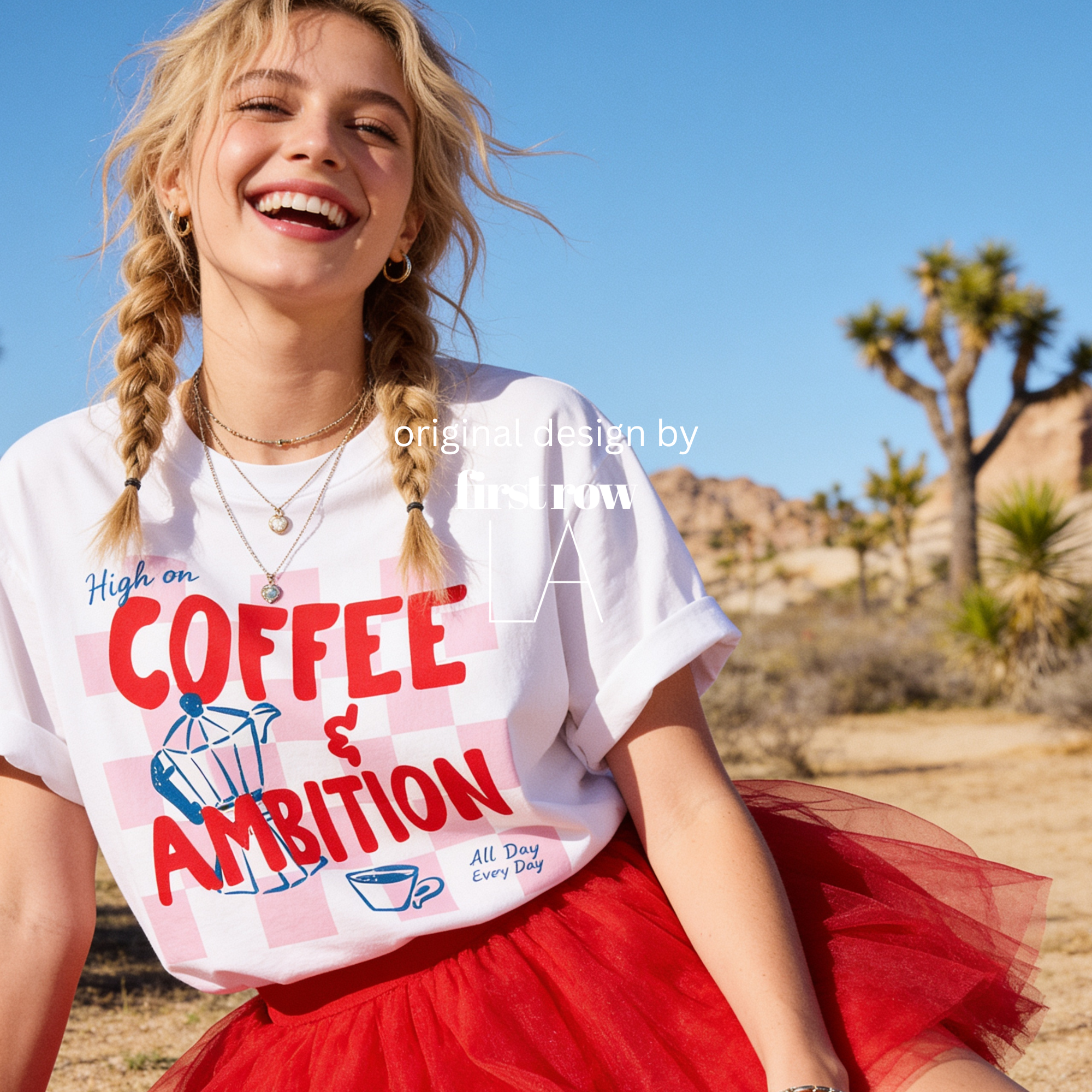 Woman wearing High on Coffee and Ambition Shirt, Coffee Lover, 9 to 5 Country, Coffee Club Tshirt, Moka Pot Shirt, Dolly Parton inspired, Cup of Ambition

