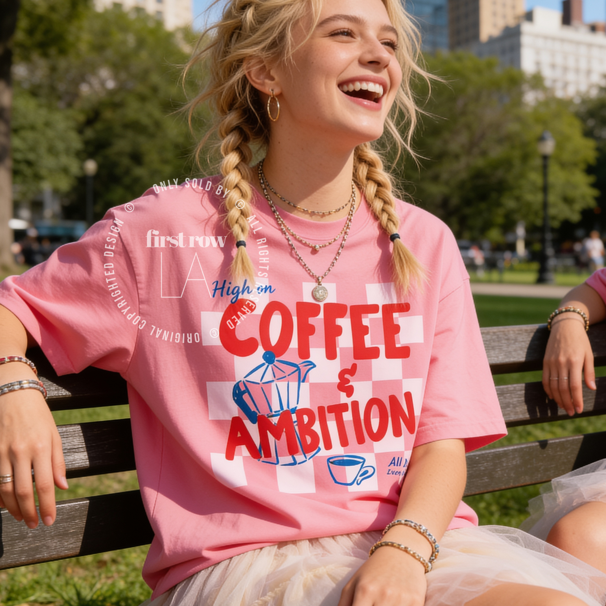 Woman wearing High on Coffee and Ambition Shirt, Coffee Lover, 9 to 5 Country, Coffee Club Tshirt, Moka Pot Shirt, Dolly Parton inspired, Cup of Ambition

