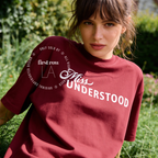 Woman wearing Miss Understood Shirt, Beauty Queen Graphic Tee, Funny Wordplay T-Shirt, Coquette Y2K Top, Pageant Inspired Shirt, Introvert Humor Tee, Pink Girly Shirt