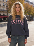 Make Coffee Not War Cotton Sweatshirt
