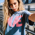 Woman wearing NÆ T-Shirt, Nah Shirt, Nope T-Shirt, Danish Slang Shirt, Scandinavian Humor Tee, Pink Text Shirt, Funny Danish Gift, Absolutely Not shirt, I don't think so

Original design and copyright by first row LA 2026.